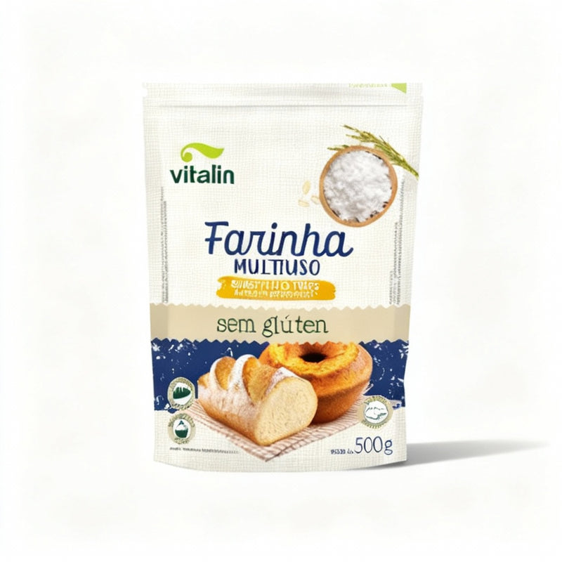 Farinha Multiuso Sem Glúten Vitalin - 500g