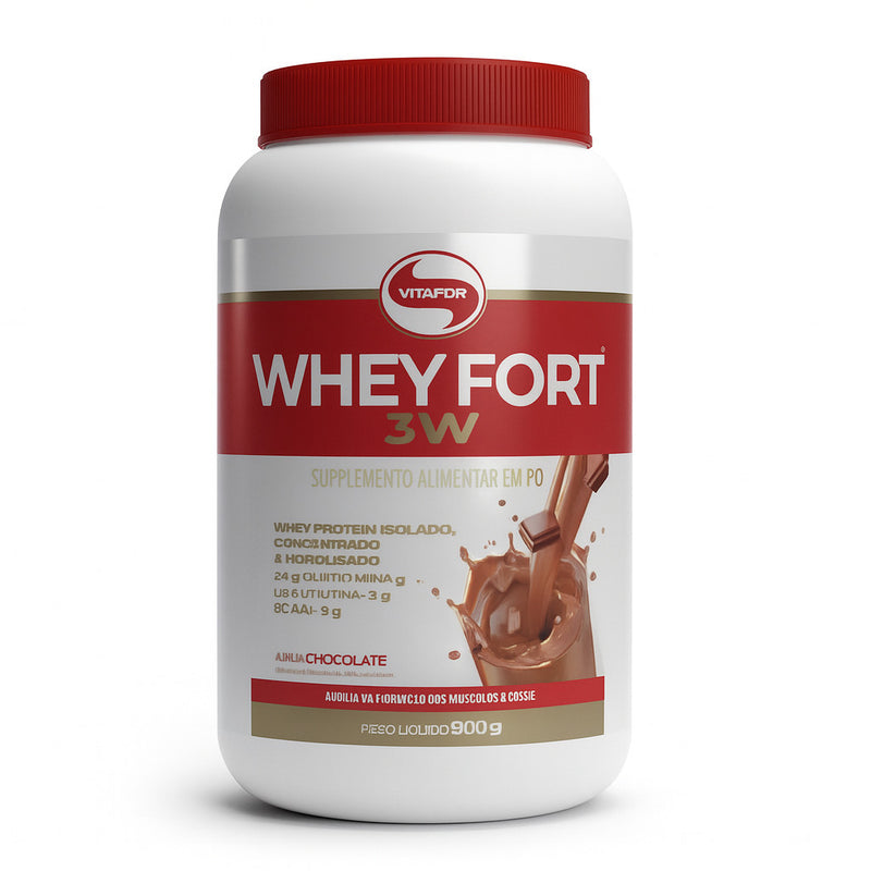 Whey Fort 3W Vitafor – Sabor Chocolate