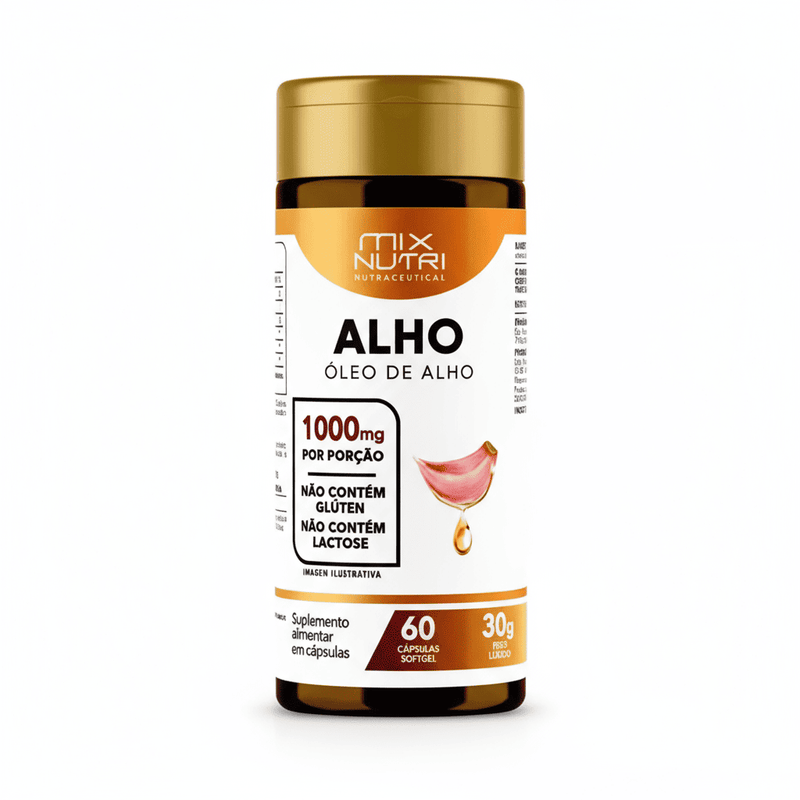 Óleo de Alho Mix Nutri - 60 Cápsulas