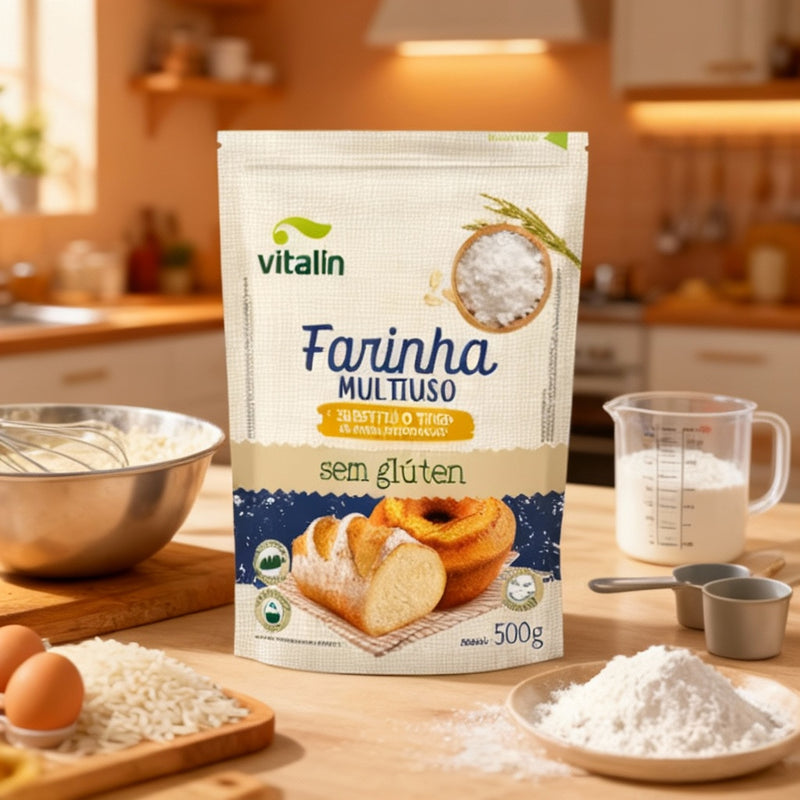 Farinha Multiuso Sem Glúten Vitalin - 500g