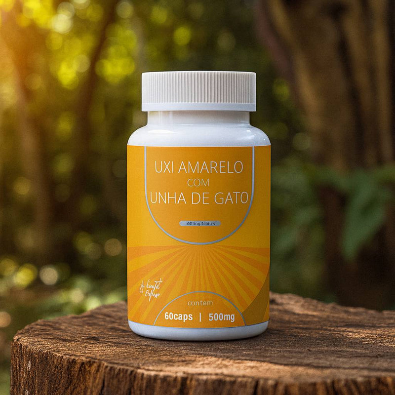 Uxi Amarelo com Unha de Gato 60 Cápsulas