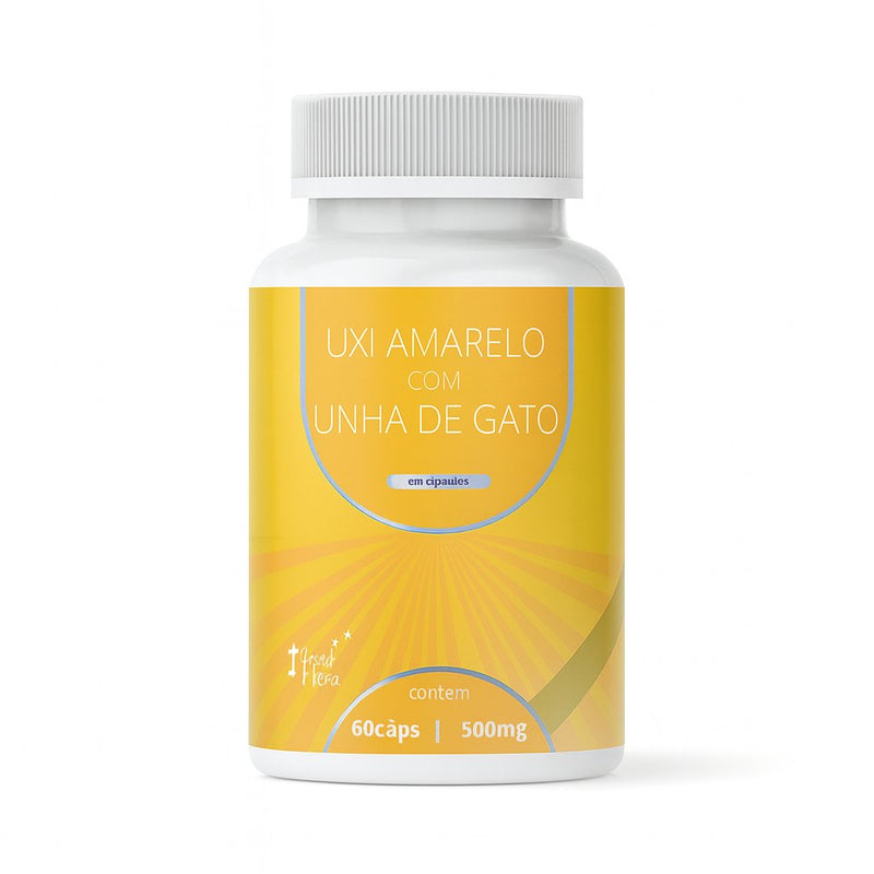 Uxi Amarelo com Unha de Gato 60 Cápsulas